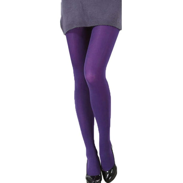 Candy Colors Opaque Footed Socks Tights Slim Pantyhose Women Stockings Beauty